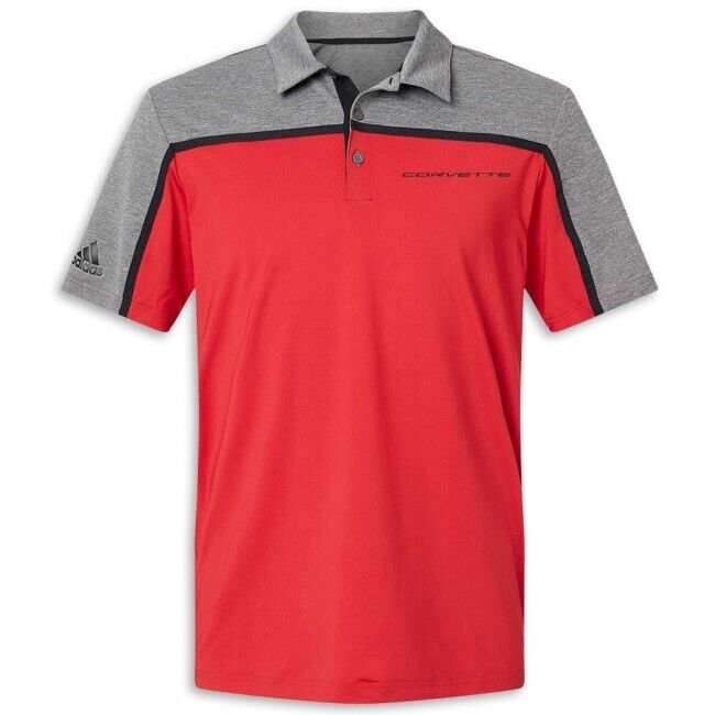 C8 Corvette Adidas Cruise Polo Red/Gray