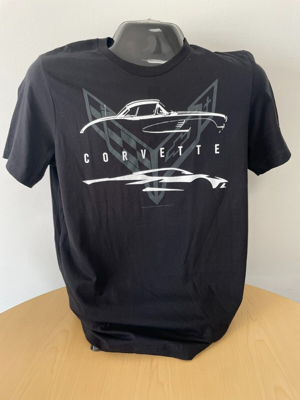 Mens  Corvette T-Shirt Black with C1 and C8 models