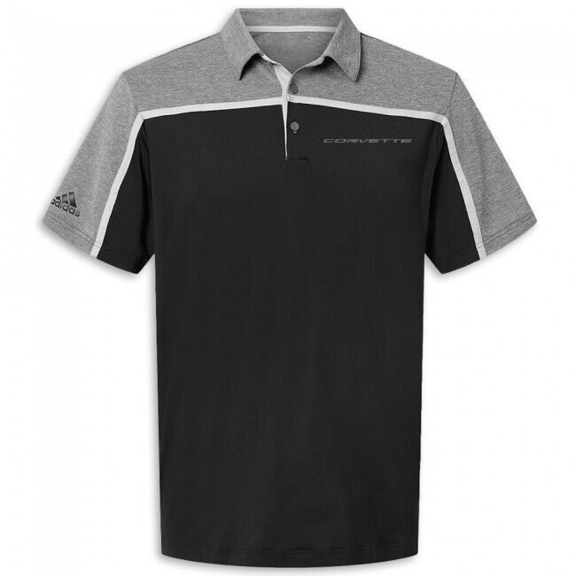 C8 Corvette Adidas Cruise Polo Black/Gray