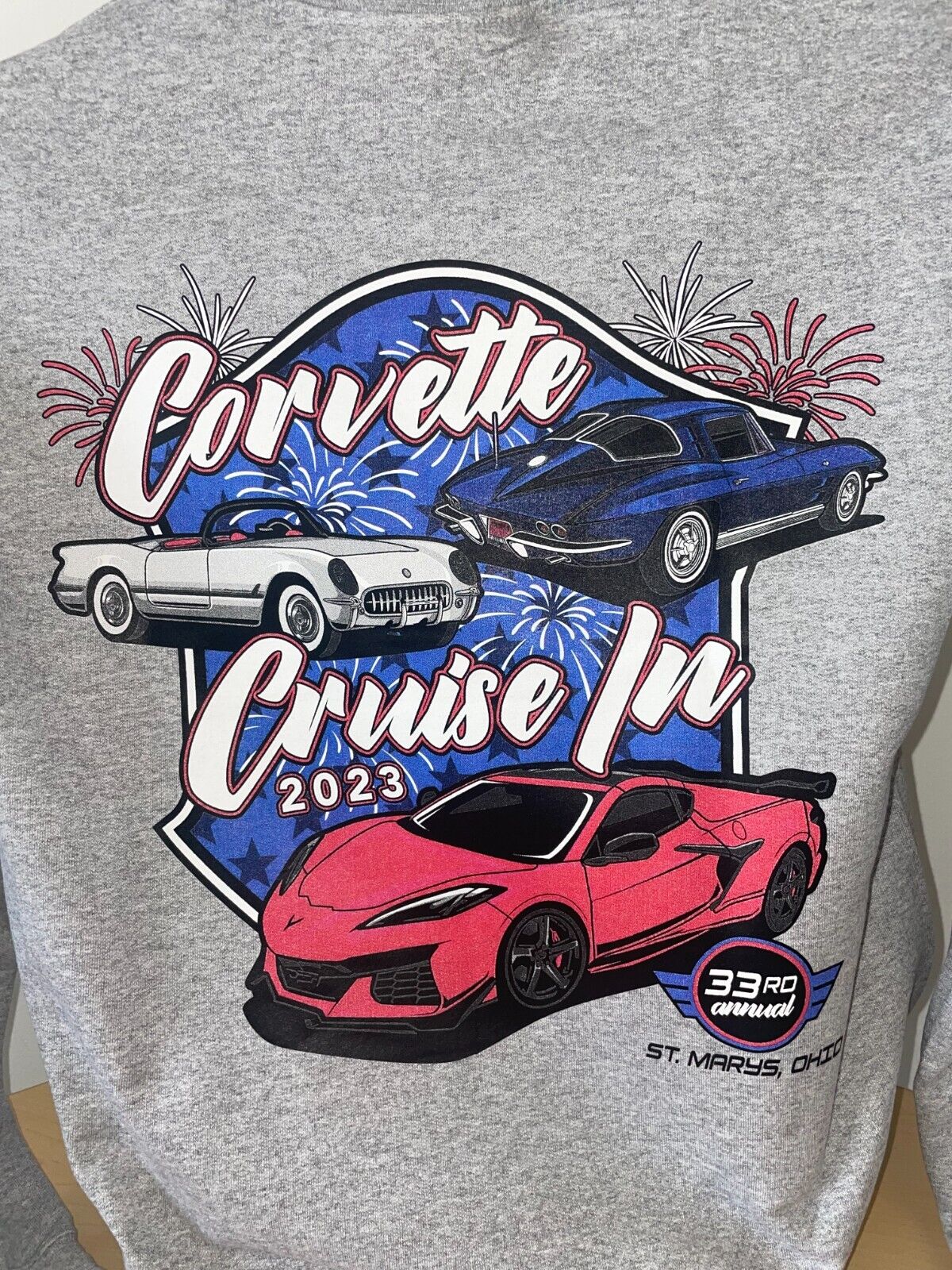 Buds Chevrolet 33rd Annual Corvette Cruise-In Crew Neck Sweatshirt