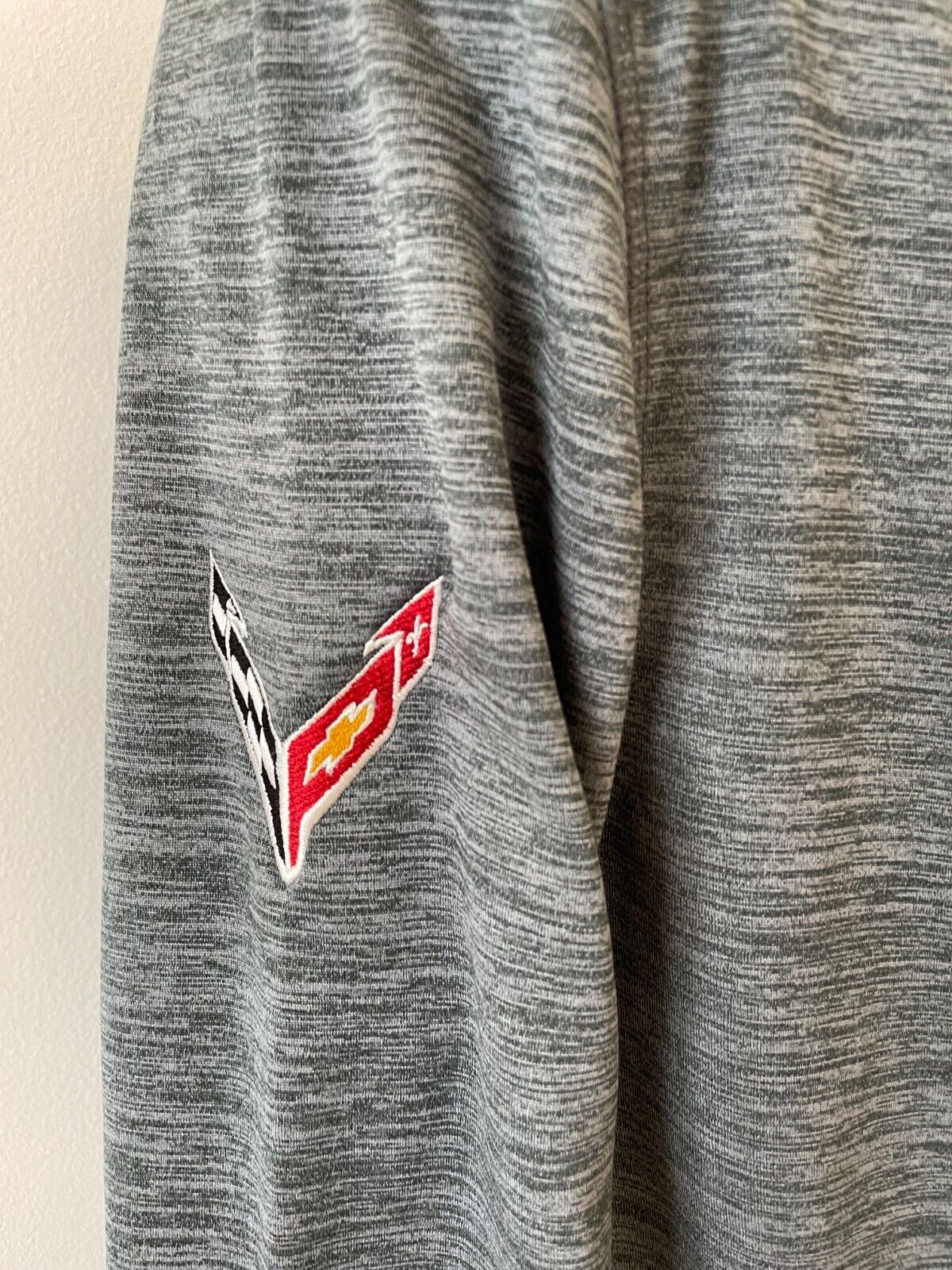 C8 Corvette Quarter Zip Pullover Reebok Heather Gray