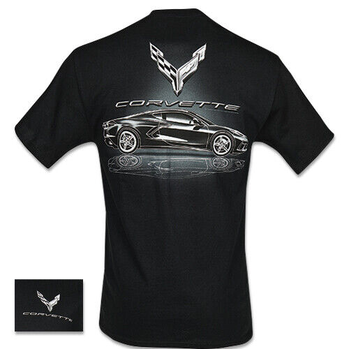 C8 Corvette Metallic Tonal T-Shirt Black