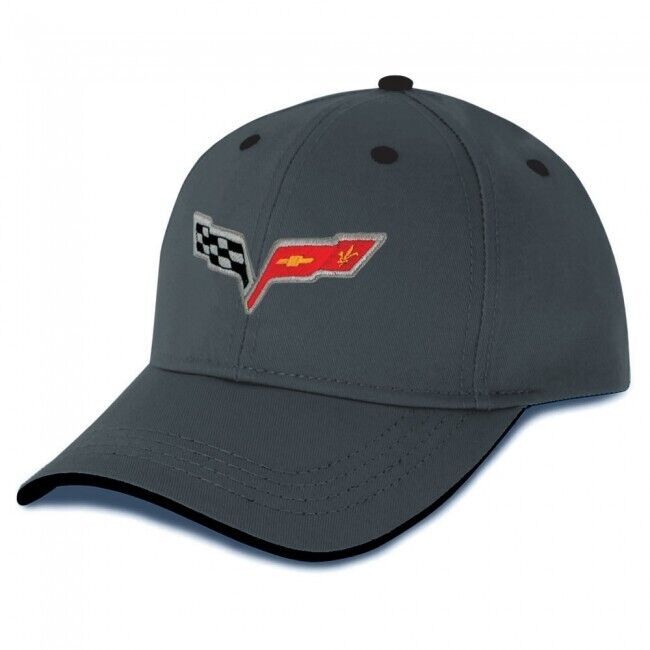 C6 Corvette Heritage Gray/Black Trim Hat