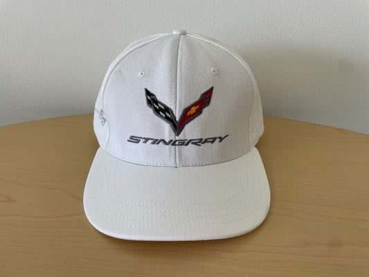 C7 Corvette Stingray Hat White with Velco back