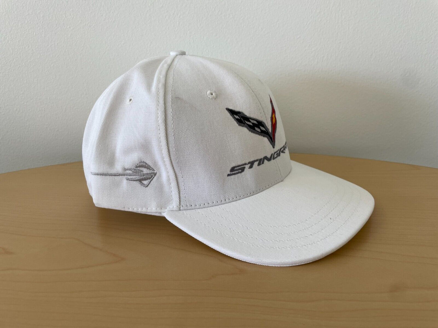 C7 Corvette Stingray Hat White with Velco back