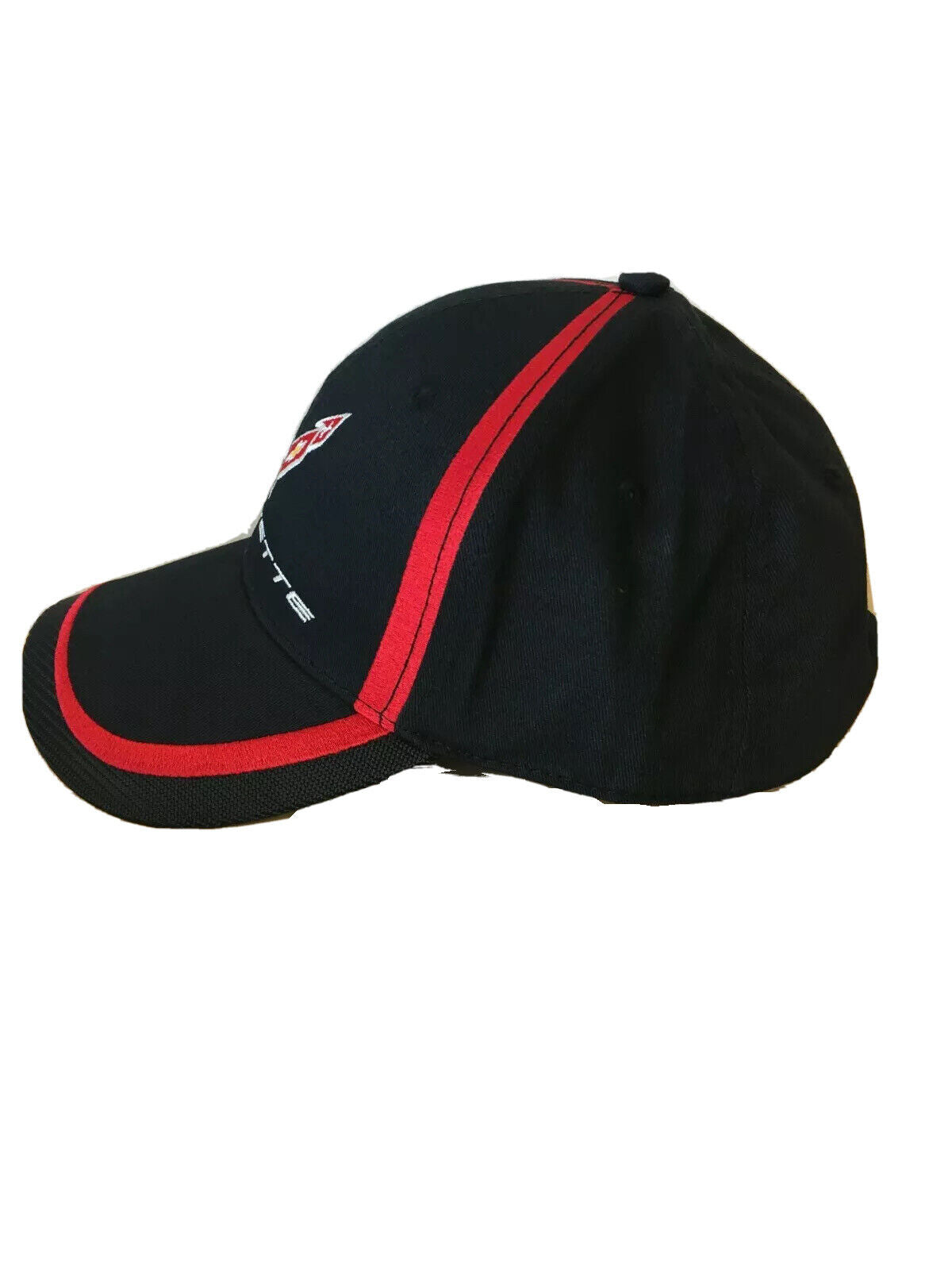 C8 Corvette Adjustable Cap Black with Red Accents Buds Chevrolet