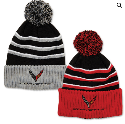 Corvette Beanie C8 Logo Red or Gray