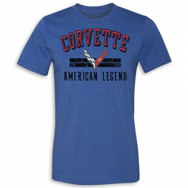 C8 Corvette American Legend T-Shirt Blue